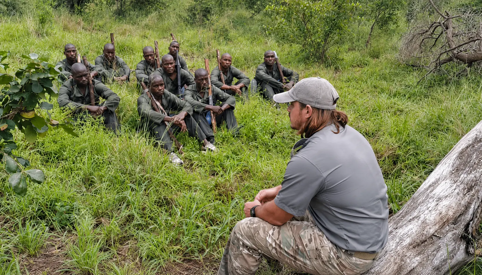 Dan Landrey conducting a training session in the field